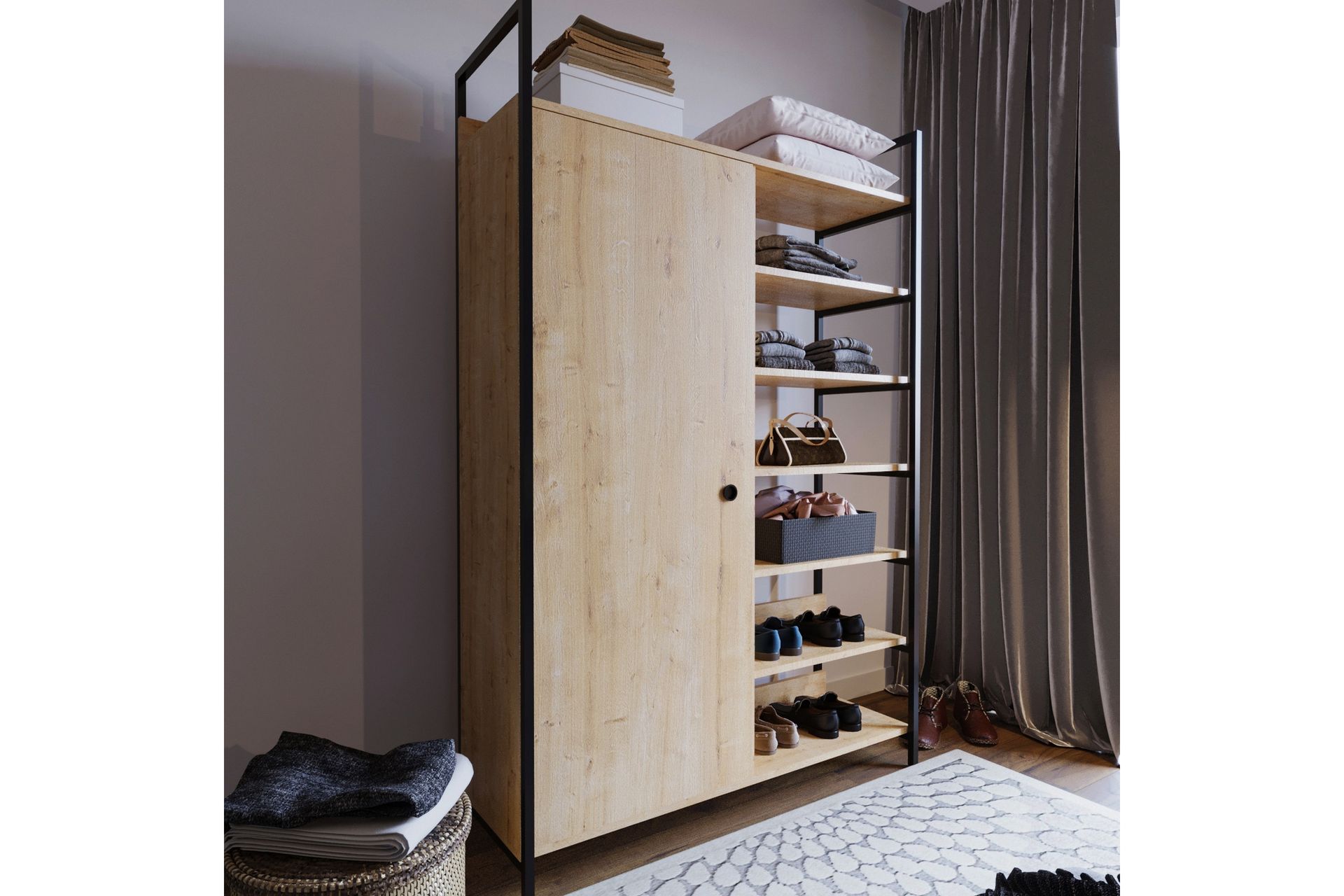 Amerbach Garderobe 100x40 cm - Natur - Oppbevaring - Klesoppbevaring - Garderober & garderobesystem