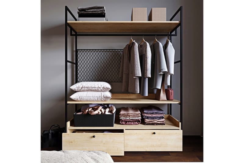 Amerbach Garderobe 148x42 cm - Natur - Oppbevaring - Klesoppbevaring - Garderober & garderobesystem