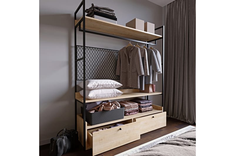 Amerbach Garderobe 148x42 cm - Natur - Oppbevaring - Klesoppbevaring - Garderober & garderobesystem