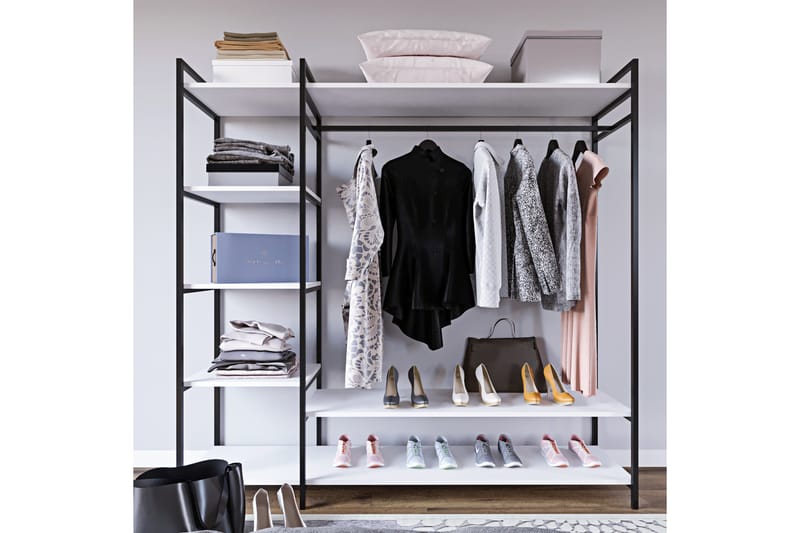 Amerbach Garderobe 180x40 cm - Hvit - Oppbevaring - Klesoppbevaring - Garderober & garderobesystem