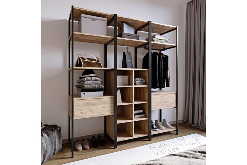 Amerbach Garderobe 180x40 cm - Natur - Oppbevaring - Klesoppbevaring - Garderober & garderobesystem