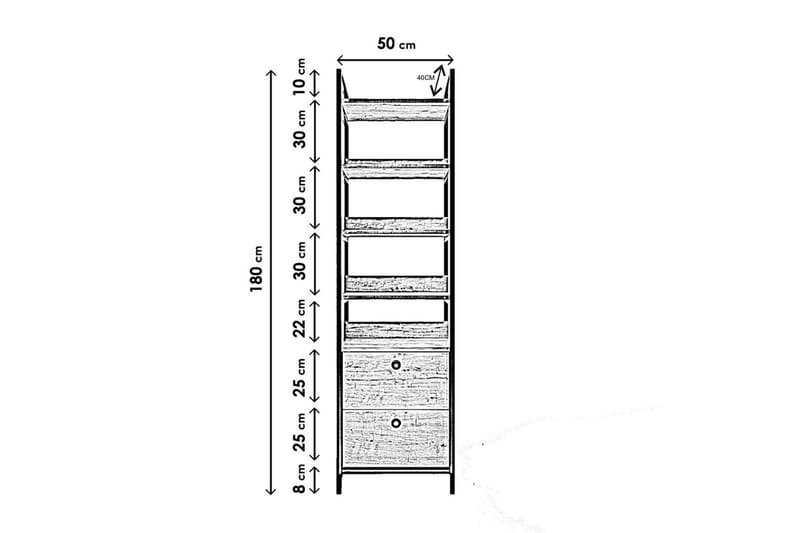 Amerbach Garderobe 50x40 cm - Natur - Oppbevaring - Klesoppbevaring - Garderober & garderobesystem
