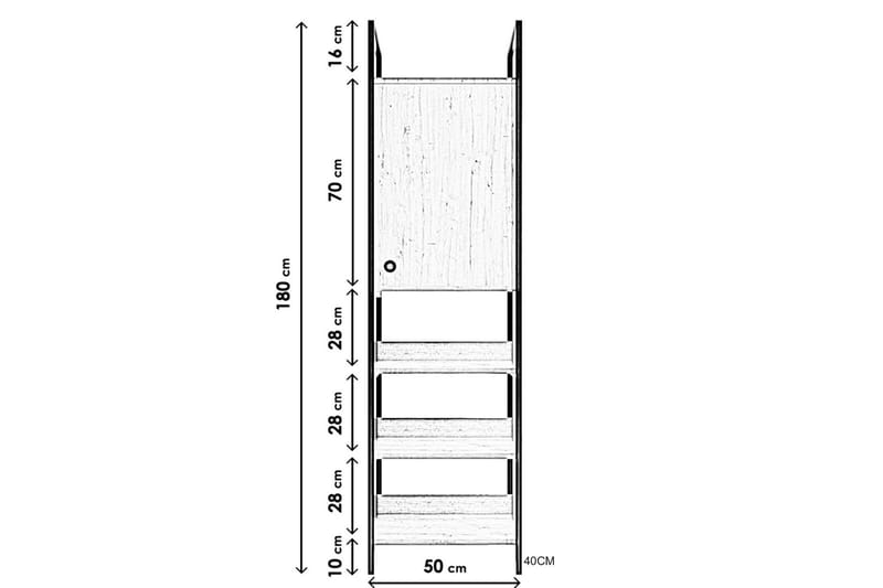 Amerbach Garderobe 50x40 cm - Natur - Oppbevaring - Klesoppbevaring - Garderober & garderobesystem
