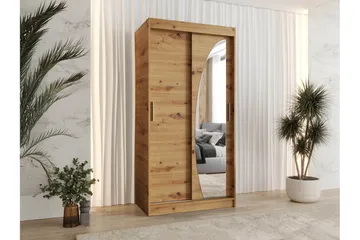 Amira Garderobeskap Med Speil 100x200 cm - Oppbevaring - Klesoppbevaring - Garderober & garderobesystem