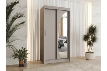Amira Garderobeskap Med Speil 100x200 cm - Oppbevaring - Klesoppbevaring - Garderober & garderobesystem