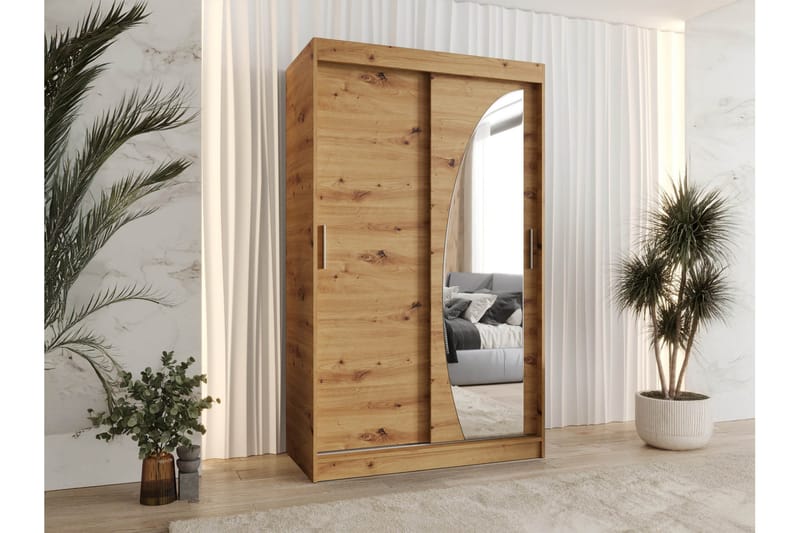 Amira Garderobeskap Med Speil 120x200 cm - Oppbevaring - Klesoppbevaring - Garderober & garderobesystem