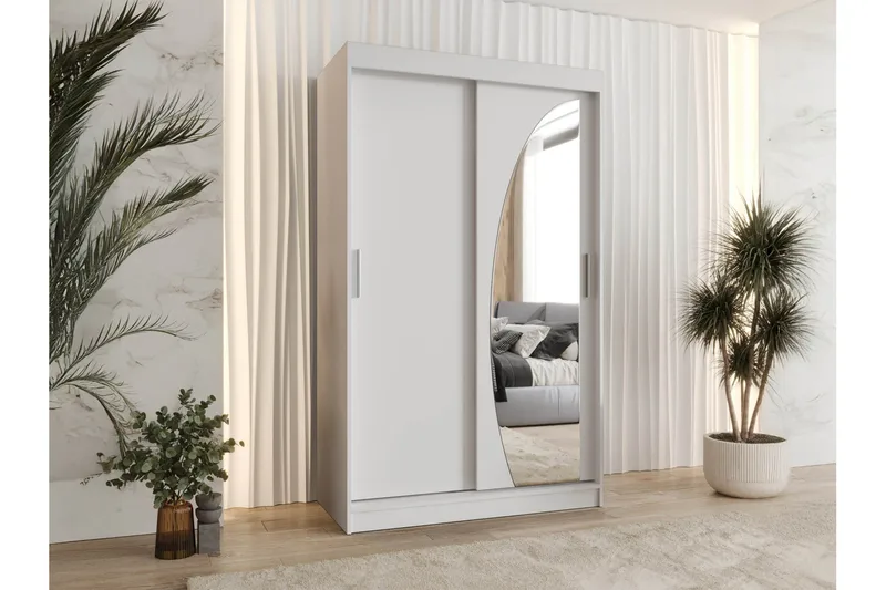 Amira Garderobeskap Med Speil 120x200 cm - Oppbevaring - Klesoppbevaring - Garderober & garderobesystem