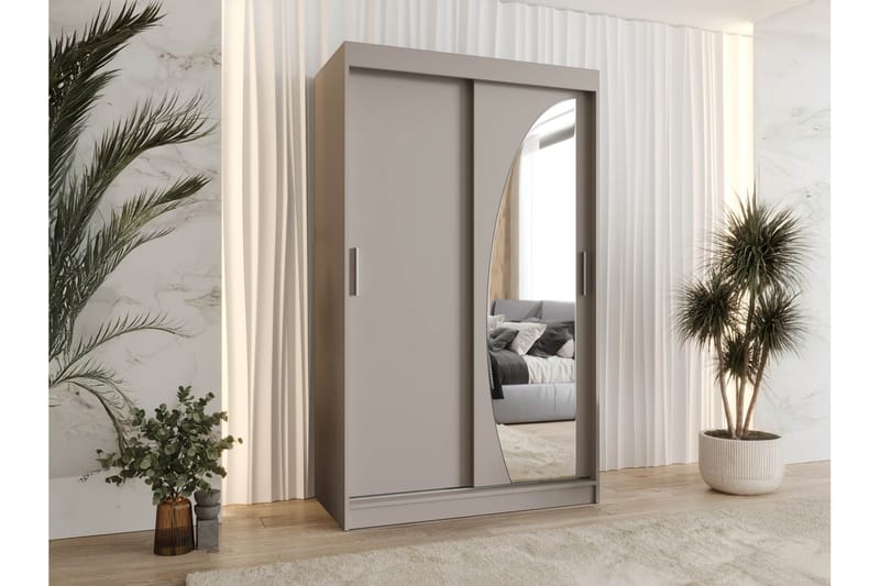Amira Garderobeskap Med Speil 120x200 cm - Oppbevaring - Klesoppbevaring - Garderober & garderobesystem