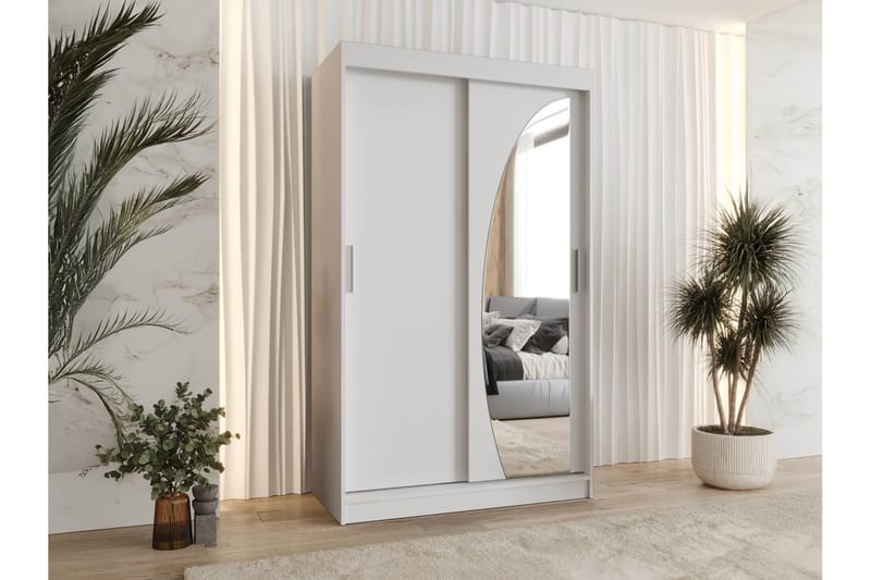 Amira Garderobeskap Med Speil 120x200 cm - Oppbevaring - Klesoppbevaring - Garderober & garderobesystem