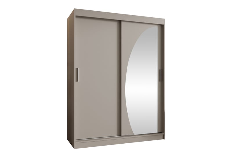 Amira Garderobeskap Med Speil 150x200 cm, Beige
