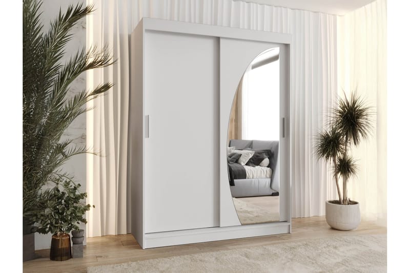 Amira Garderobeskap Med Speil 150x200 cm - Oppbevaring - Klesoppbevaring - Garderober & garderobesystem
