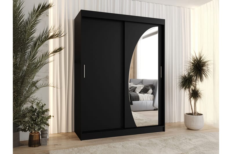 Amira Garderobeskap Med Speil 150x200 cm - Oppbevaring - Klesoppbevaring - Garderober & garderobesystem