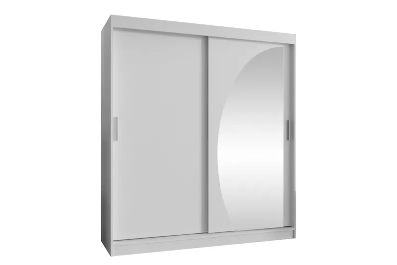 Amira Garderobeskap Med Speil 180x200 cm - Grønn - Oppbevaring - Klesoppbevaring - Garderober & garderobesystem