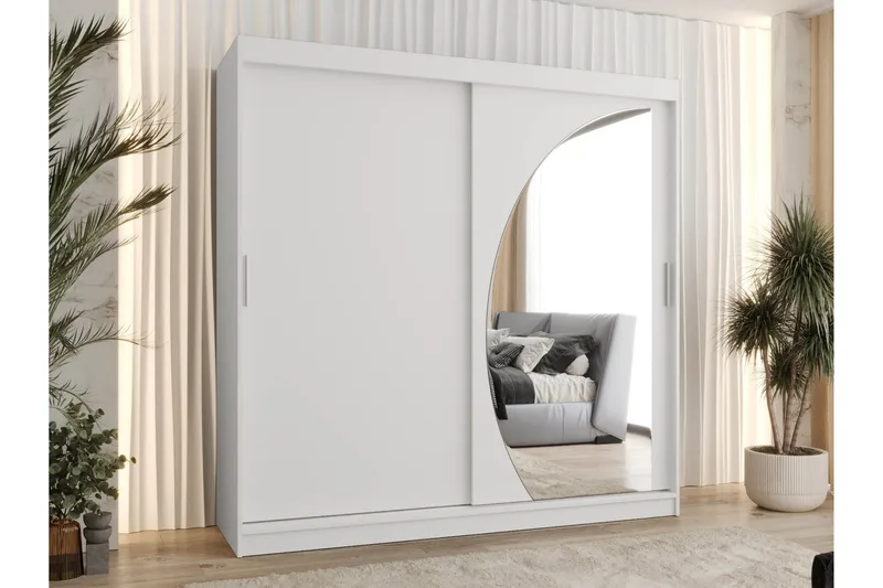 Amira Garderobeskap Med Speil 200x200 cm - Oppbevaring - Klesoppbevaring - Garderober & garderobesystem