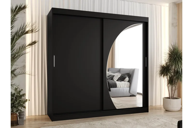 Amira Garderobeskap Med Speil 200x200 cm - Oppbevaring - Klesoppbevaring - Garderober & garderobesystem