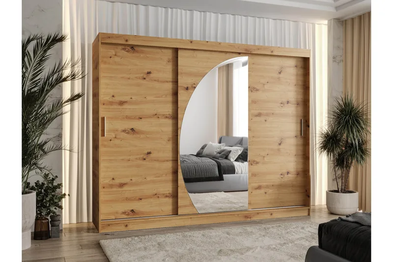 Amira Garderobeskap Med Speil 250x200 cm - Oppbevaring - Klesoppbevaring - Garderober & garderobesystem