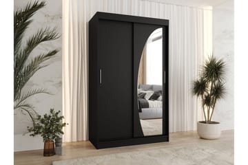 Amira Klesskap med Speil 120 cm i Malt Tre - Svart - Oppbevaring - Klesoppbevaring - Garderober & garderobesystem
