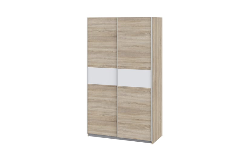 Amyracle Garderobe 62x121 cm - Hvit/Brun/Grå - Oppbevaring - Klesoppbevaring - Garderober & garderobesystem