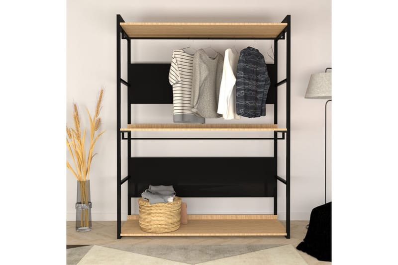 Andifli Garderobe 160x170 cm - Brun - Garderober & garderobesystem