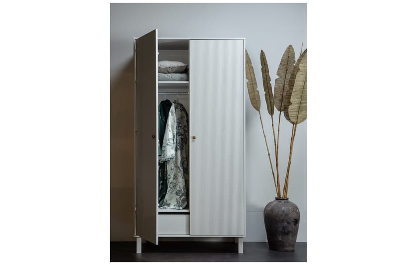 Antonie Garderobeskap 53x100 cm - Grå - Oppbevaring - Klesoppbevaring - Garderober & garderobesystem
