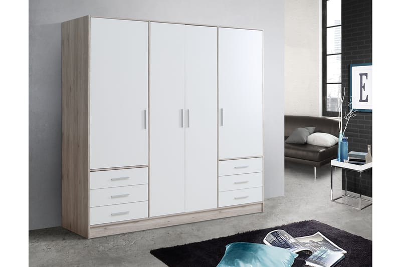 Ashgate Garderobe 207 cm - Brun/Hvit - Oppbevaring - Klesoppbevaring - Garderober & garderobesystem