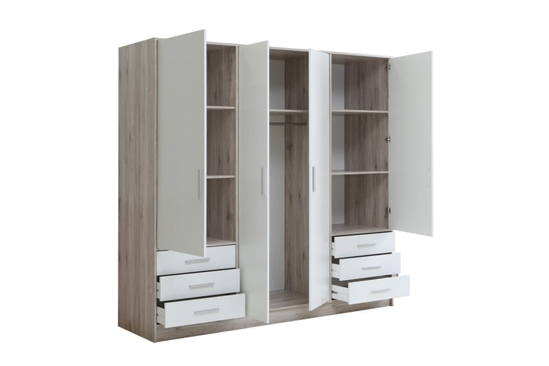 Ashgate Garderobe 207 cm - Brun/Hvit - Oppbevaring - Klesoppbevaring - Garderober & garderobesystem
