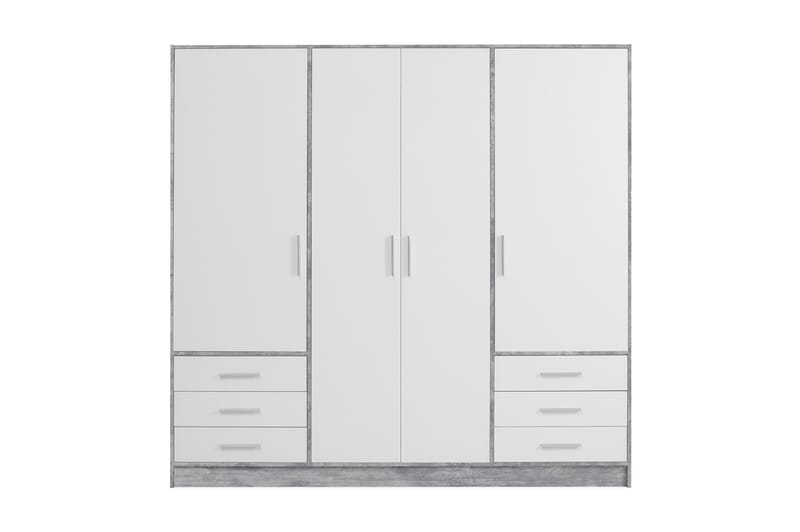 Ashgate Garderobe 207 cm - Grå/Hvit - Garderober & garderobesystem - Garderobeskap & klesskap