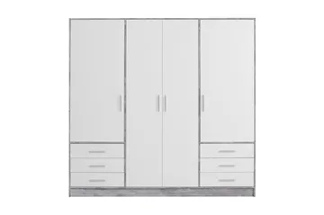 Ashgate Garderobe 207 cm - Grå/Hvit - Oppbevaring - Klesoppbevaring - Garderober & garderobesystem