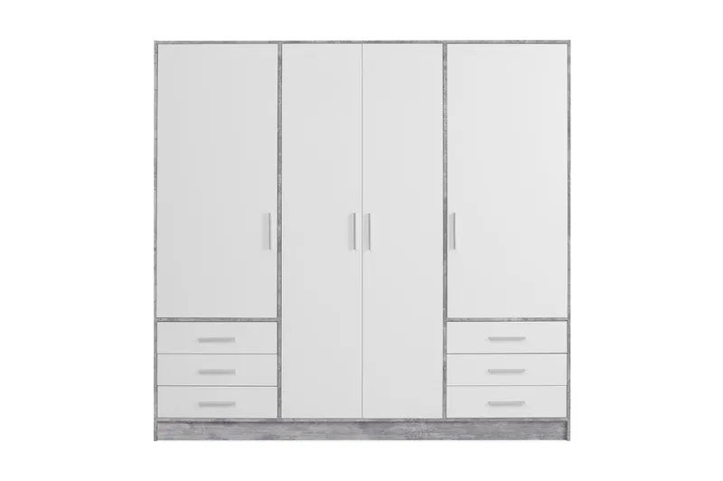 Ashgate Garderobe 207 cm, Grå/Hvit