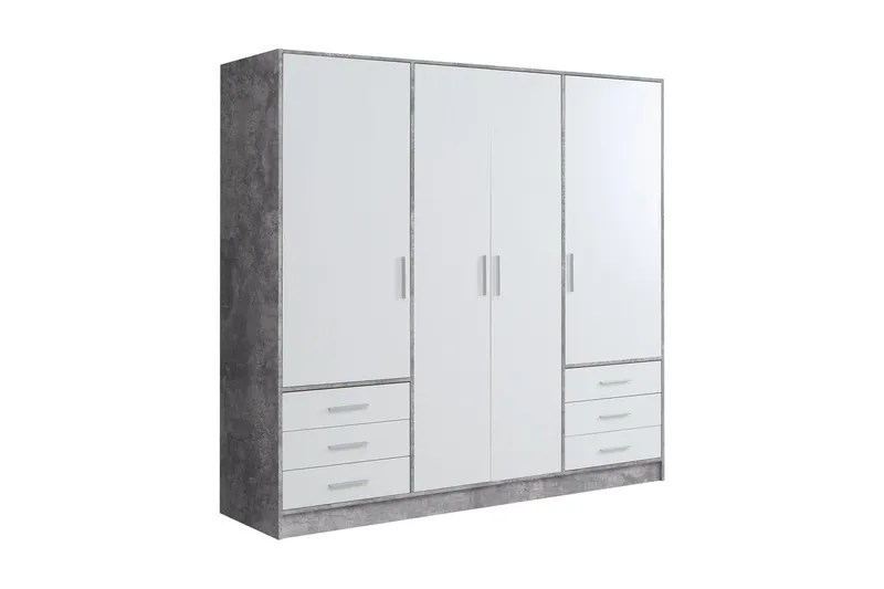 Ashgate Garderobe 207 cm - Grå/Hvit - Oppbevaring - Klesoppbevaring - Garderober & garderobesystem