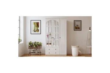 Astrel Garderobesskåp 105x210 cm - Matt Hvit - Oppbevaring - Klesoppbevaring - Garderober & garderobesystem - Garderobeskap & klesskap
