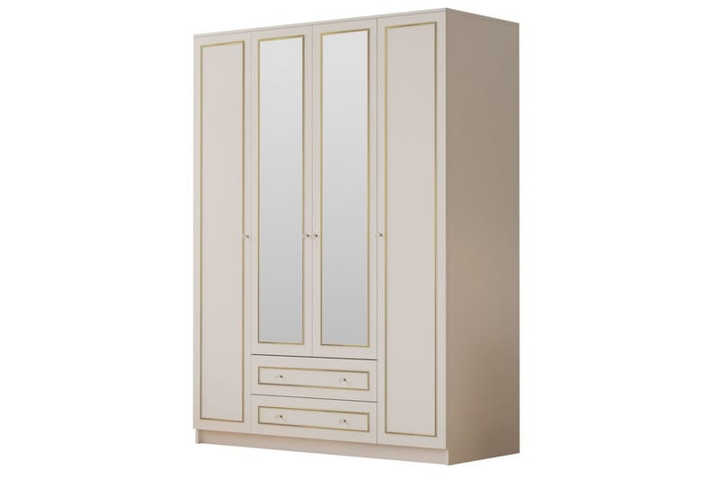 Auric Garderobe 140x180 cm, Matt Hvit