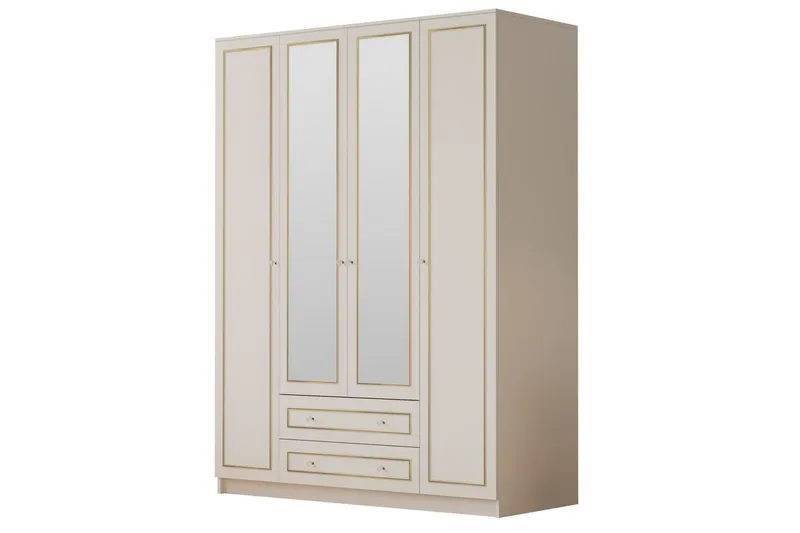 Auric Garderobe 140x180 cm, Matt Hvit