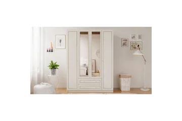 Auric Garderobe 140x180 cm - Matt Hvit - Oppbevaring - Klesoppbevaring - Garderober & garderobesystem