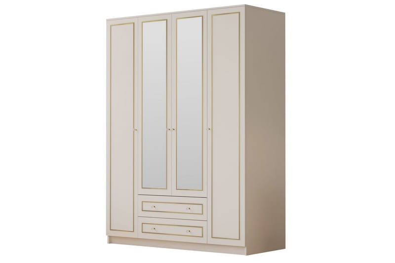 Auric Garderobe 140x210 cm - Matt Hvit - Oppbevaring - Klesoppbevaring - Garderober & garderobesystem