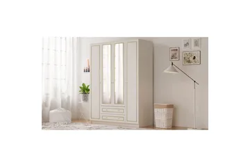 Auric Garderobe 140x210 cm - Matt Hvit - Oppbevaring - Klesoppbevaring - Garderober & garderobesystem