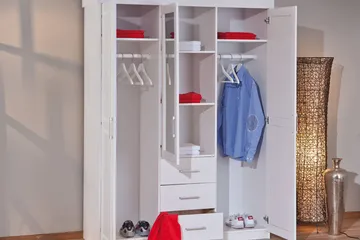 Bailey 4 Garderobeskap - Hvit - Oppbevaring - Klesoppbevaring - Garderober & garderobesystem