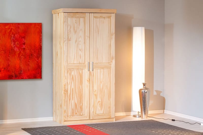 Bailey Garderobe 95 cm - Furu - Oppbevaring - Klesoppbevaring - Garderober & garderobesystem