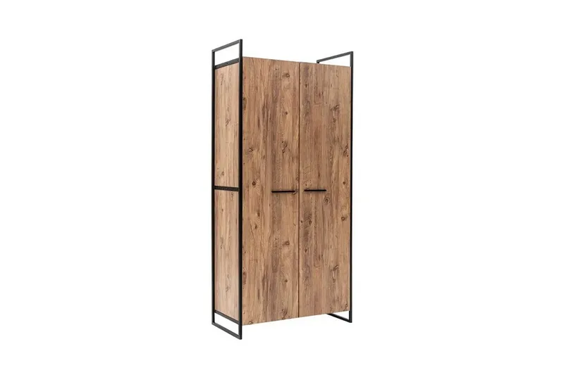 Batler Garderobe 52x104 3 Dører - Natur - Oppbevaring - Klesoppbevaring - Garderober & garderobesystem