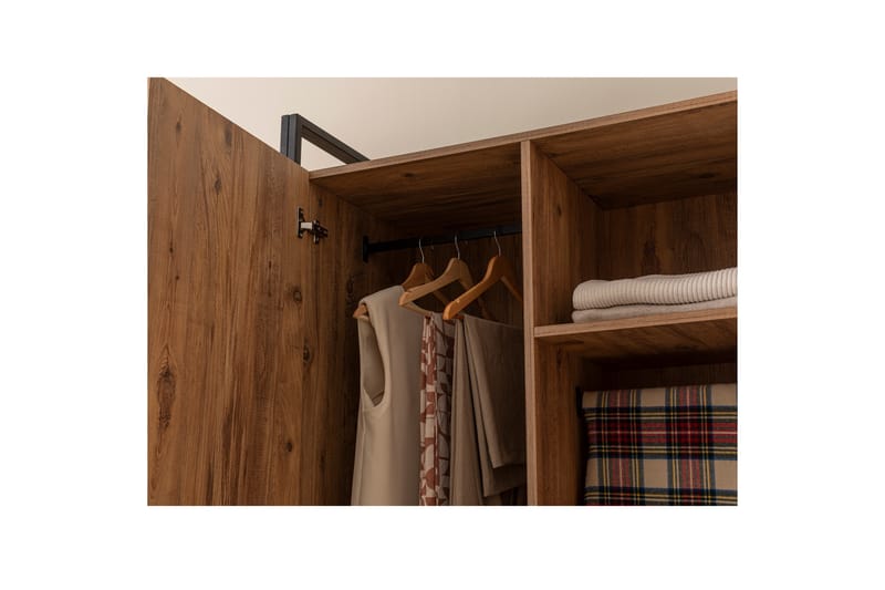 Batler Garderobe 52x104 3 Dører - Natur - Oppbevaring - Klesoppbevaring - Garderober & garderobesystem