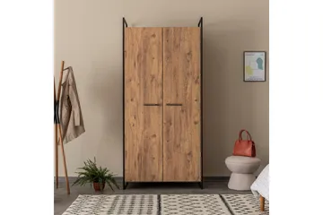 Batler Garderobe 52x104 3 Dører - Natur - Oppbevaring - Klesoppbevaring - Garderober & garderobesystem
