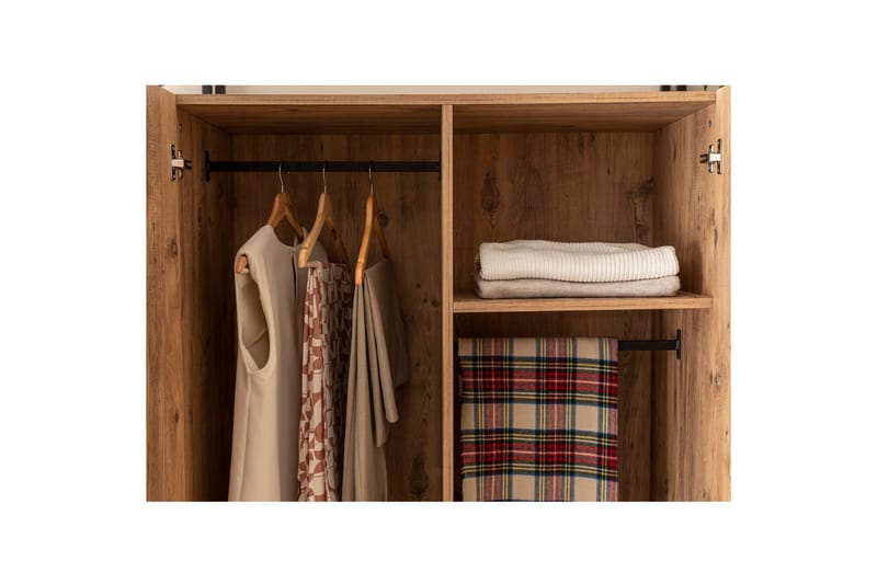 Batler Garderobe 52x104 3 Dører - Natur - Oppbevaring - Klesoppbevaring - Garderober & garderobesystem