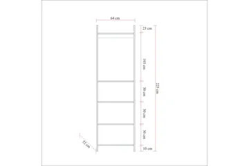 Batler Garderobe 52x104 3 Dører - Natur - Oppbevaring - Klesoppbevaring - Garderober & garderobesystem
