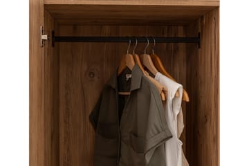 Batler Garderobe 52x104 5 Dører - Natur - Oppbevaring - Klesoppbevaring - Garderober & garderobesystem