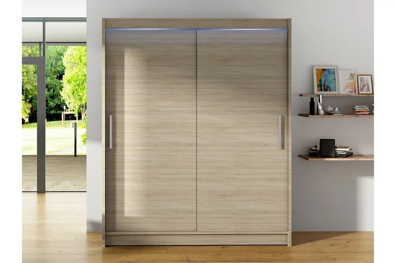 Bay Garderobe 150x200 cm - Brun - Oppbevaring - Klesoppbevaring - Garderober & garderobesystem