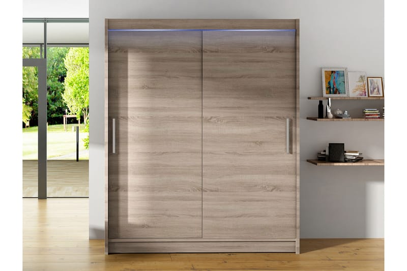 Bay Garderobe 150x200 cm - Brun - Oppbevaring - Klesoppbevaring - Garderober & garderobesystem