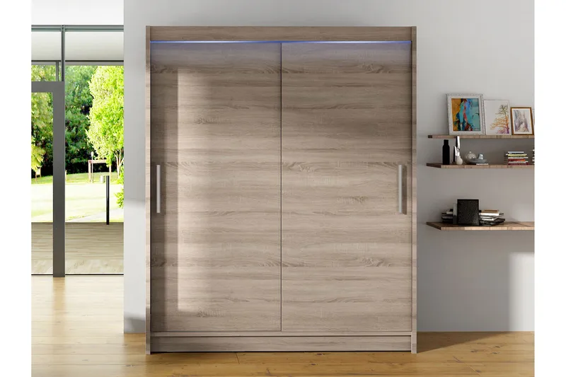 Bay Garderobe 150x200 cm - Brun - Oppbevaring - Klesoppbevaring - Garderober & garderobesystem