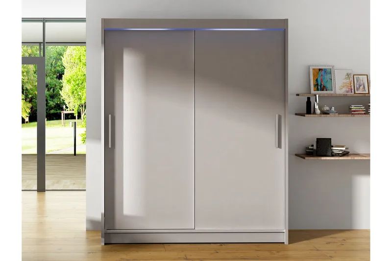 Bay Garderobe 150x200 cm - Grå - Oppbevaring - Klesoppbevaring - Garderober & garderobesystem