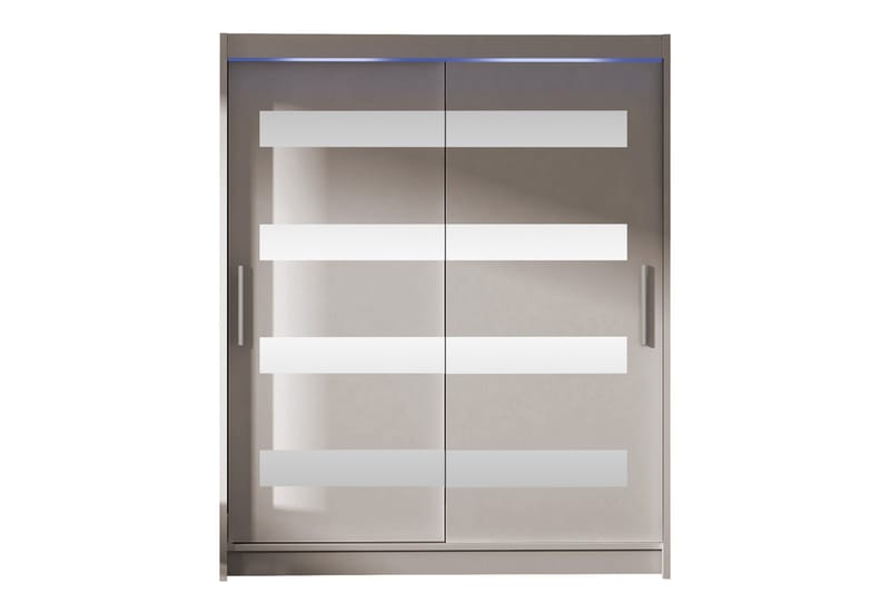 Bay Garderobe Med Speil 150x200 cm - Beige - Oppbevaring - Klesoppbevaring - Garderober & garderobesystem