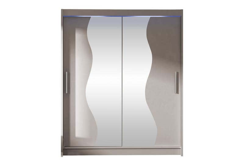 Bay Garderobe Med Speil 150x200 cm - Beige - Oppbevaring - Klesoppbevaring - Garderober & garderobesystem